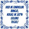 lelijke tegel humoristisch cadeau voor een bingo