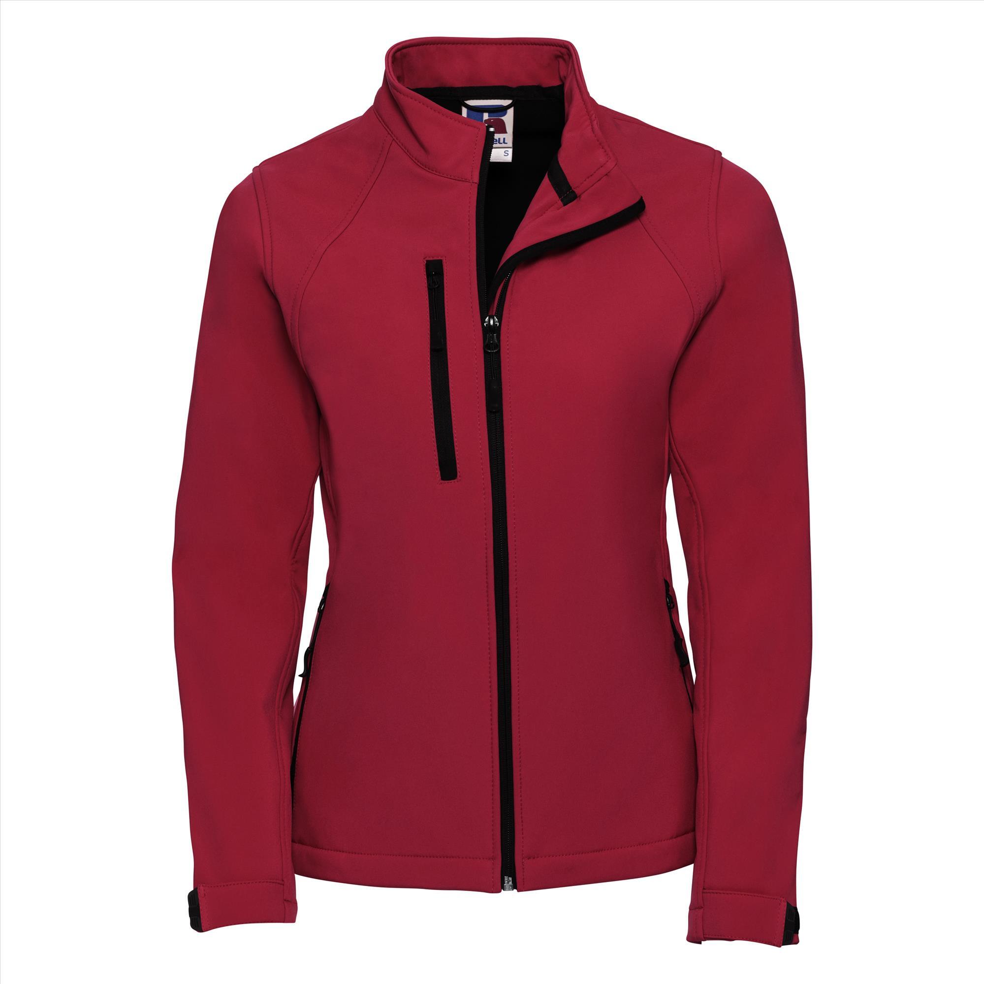 Softshell dames jas rood