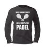 T-shirt lange mouw Never underestimate an Old Man playing padel