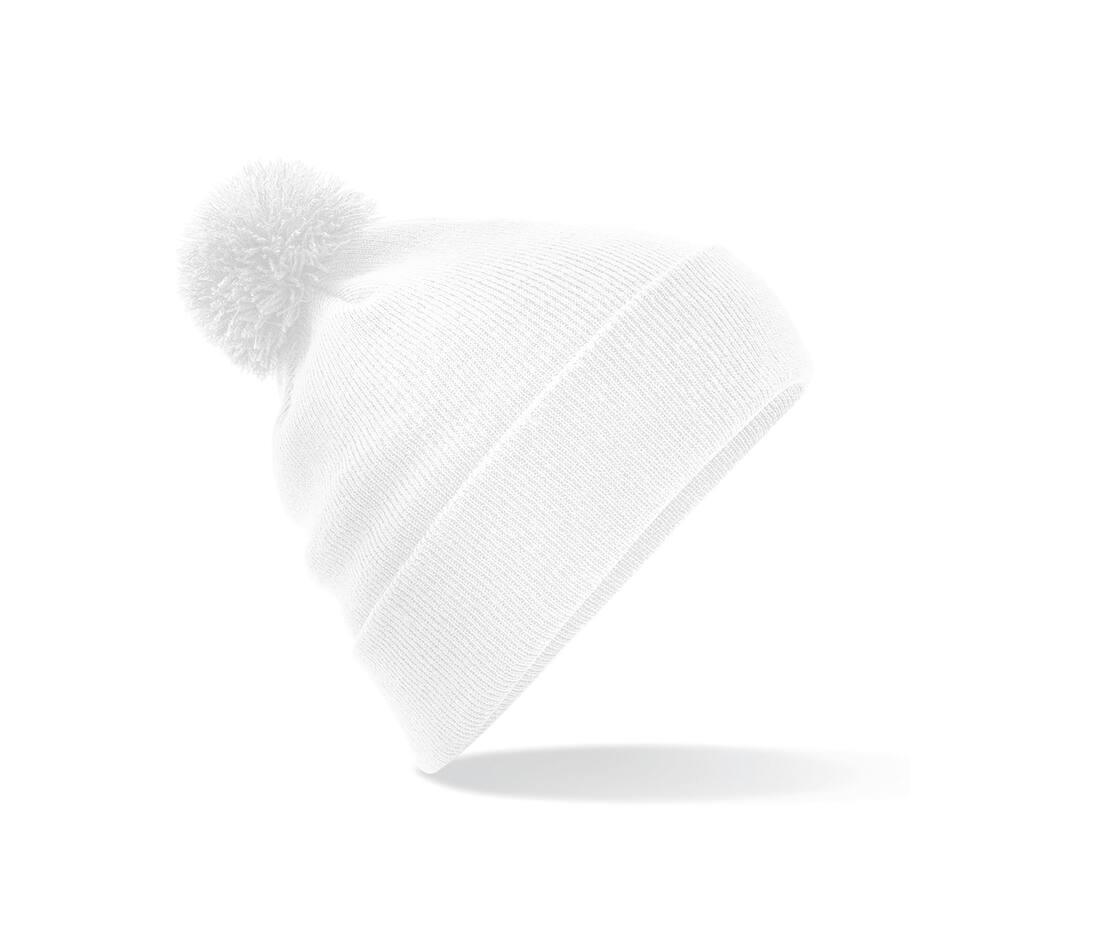 Beanie wit wintermuts met pomp pom volwassen