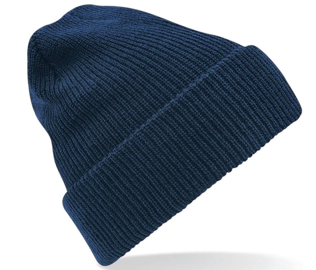 De Heritage Beanie Wintermuts donkerblauw volwassen klassiek en Comfortabel