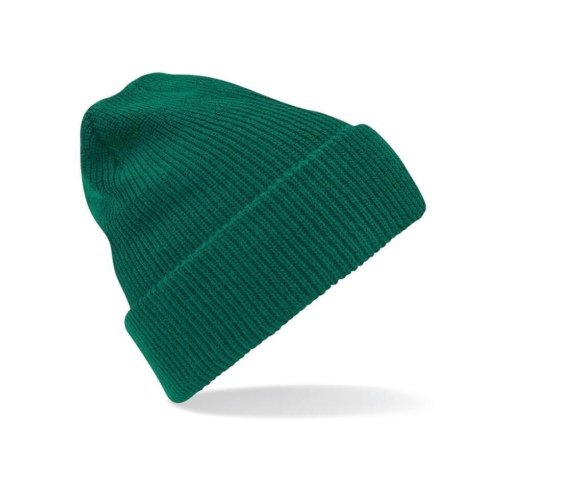 De Heritage Beanie Wintermuts flessengroen volwassen klassiek en Comfortabel