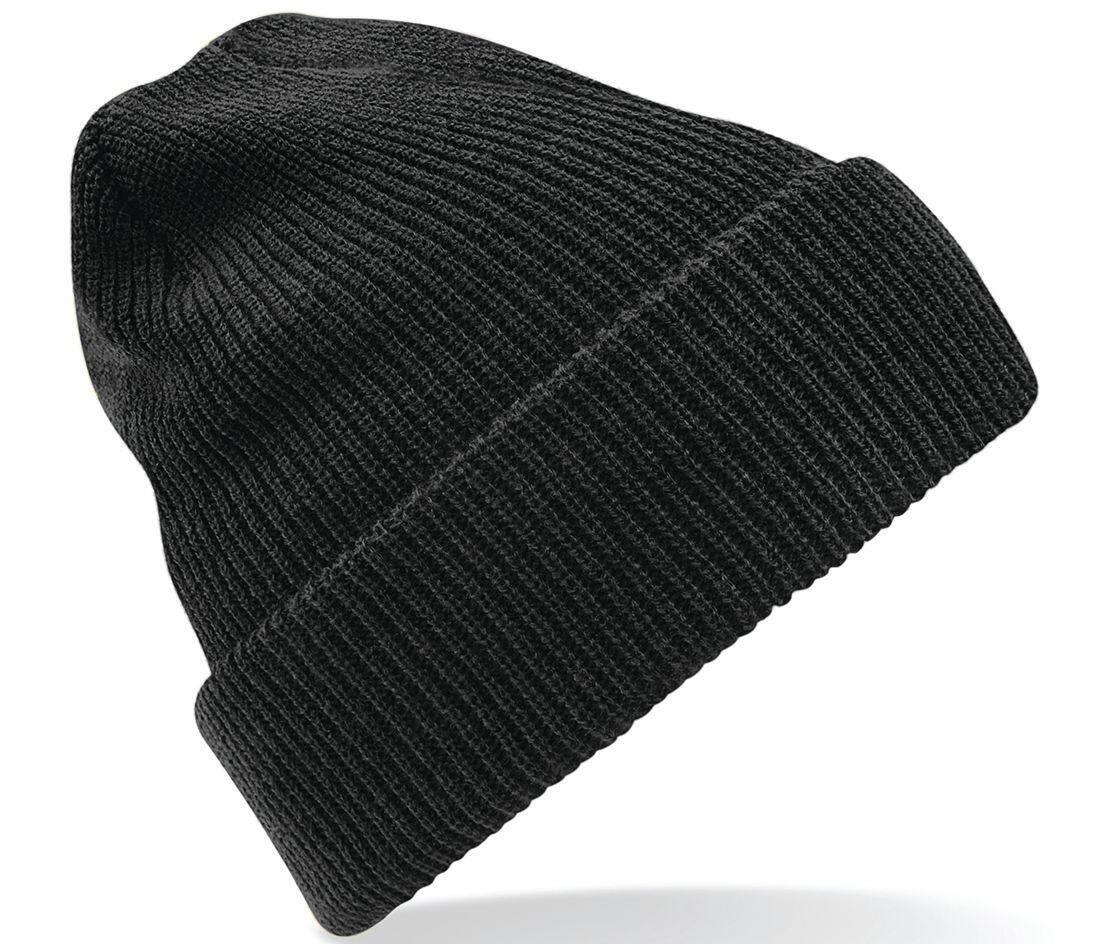 De Heritage Beanie Wintermuts zwart volwassen klassiek en Comfortabel