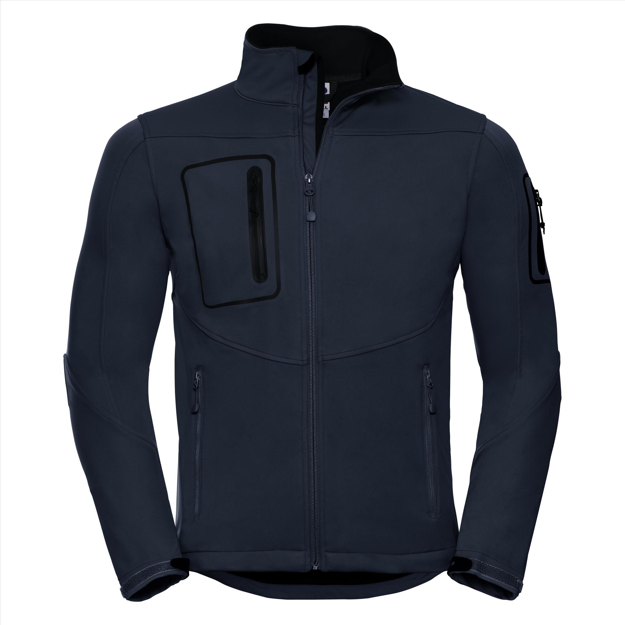 Heren sportshell jas donkerblauw