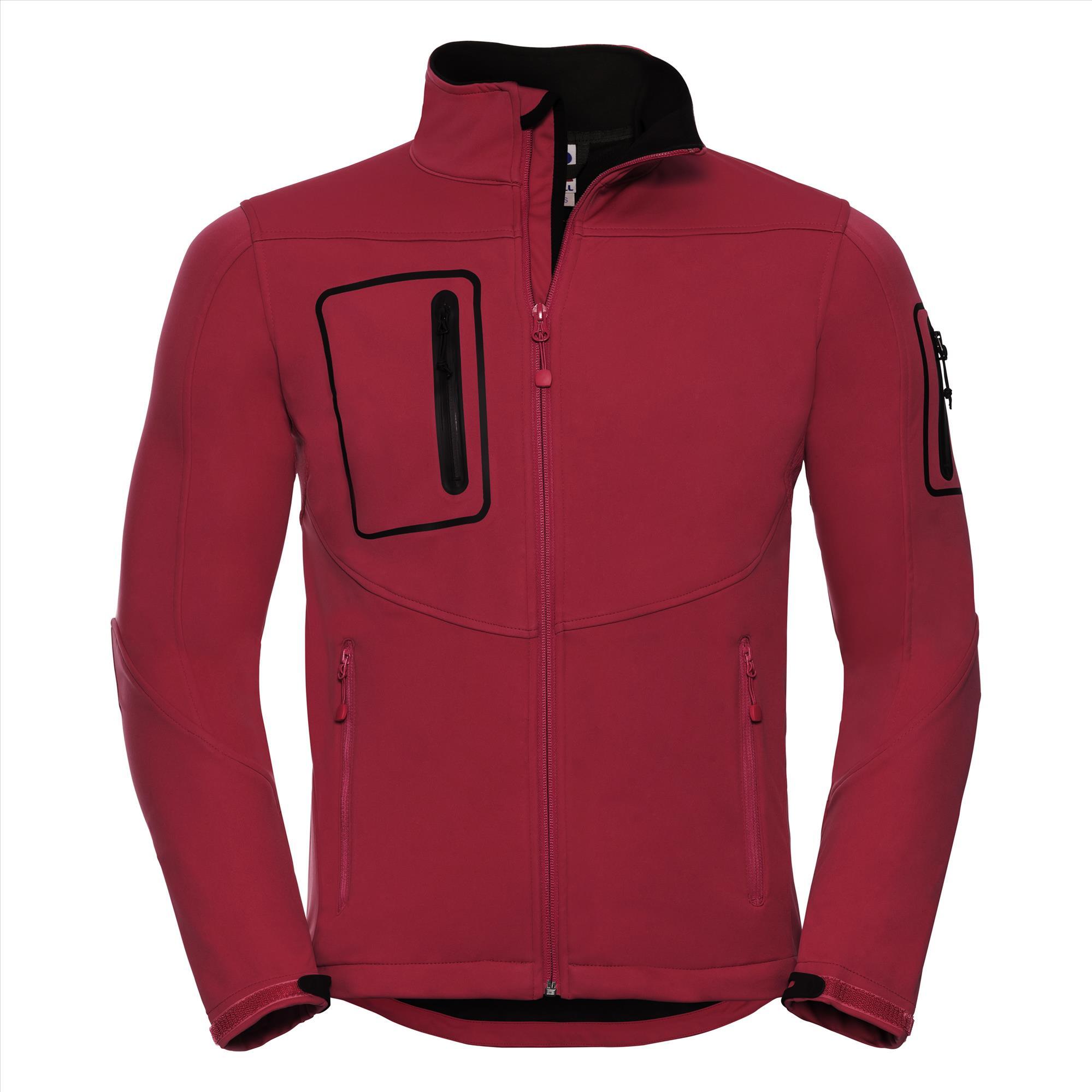 Heren sportshell jas rood