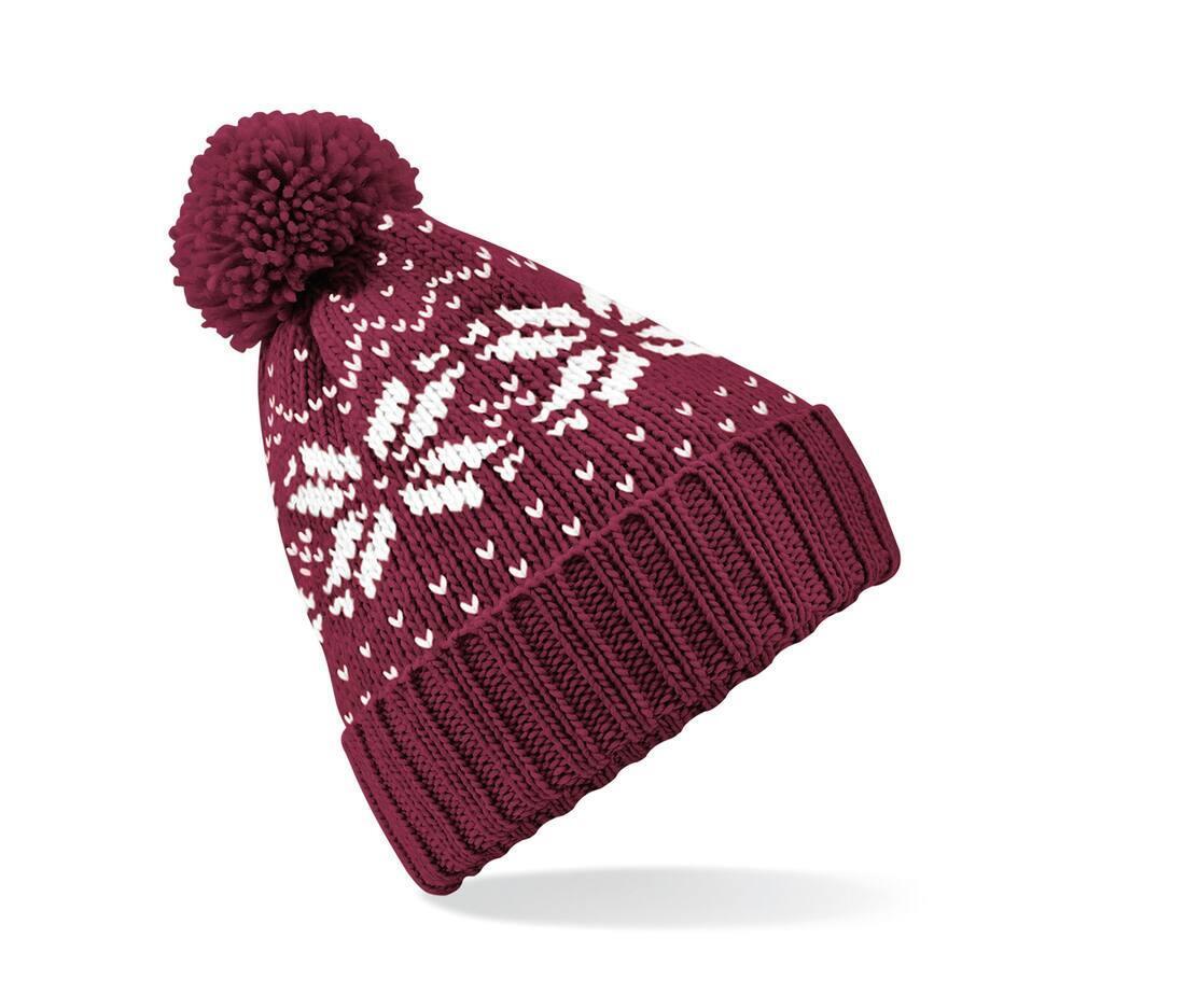 Klassiek wintermuts burgundy/white foute wintermuts volwassen