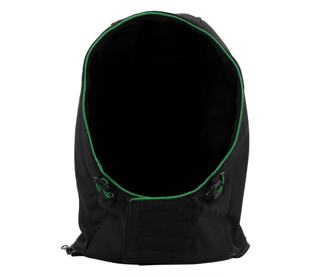 Losse capuchon black/fluo green volwassen