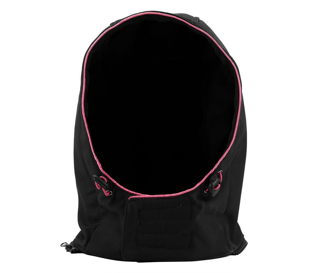 Losse capuchon black/fuchsia volwassen