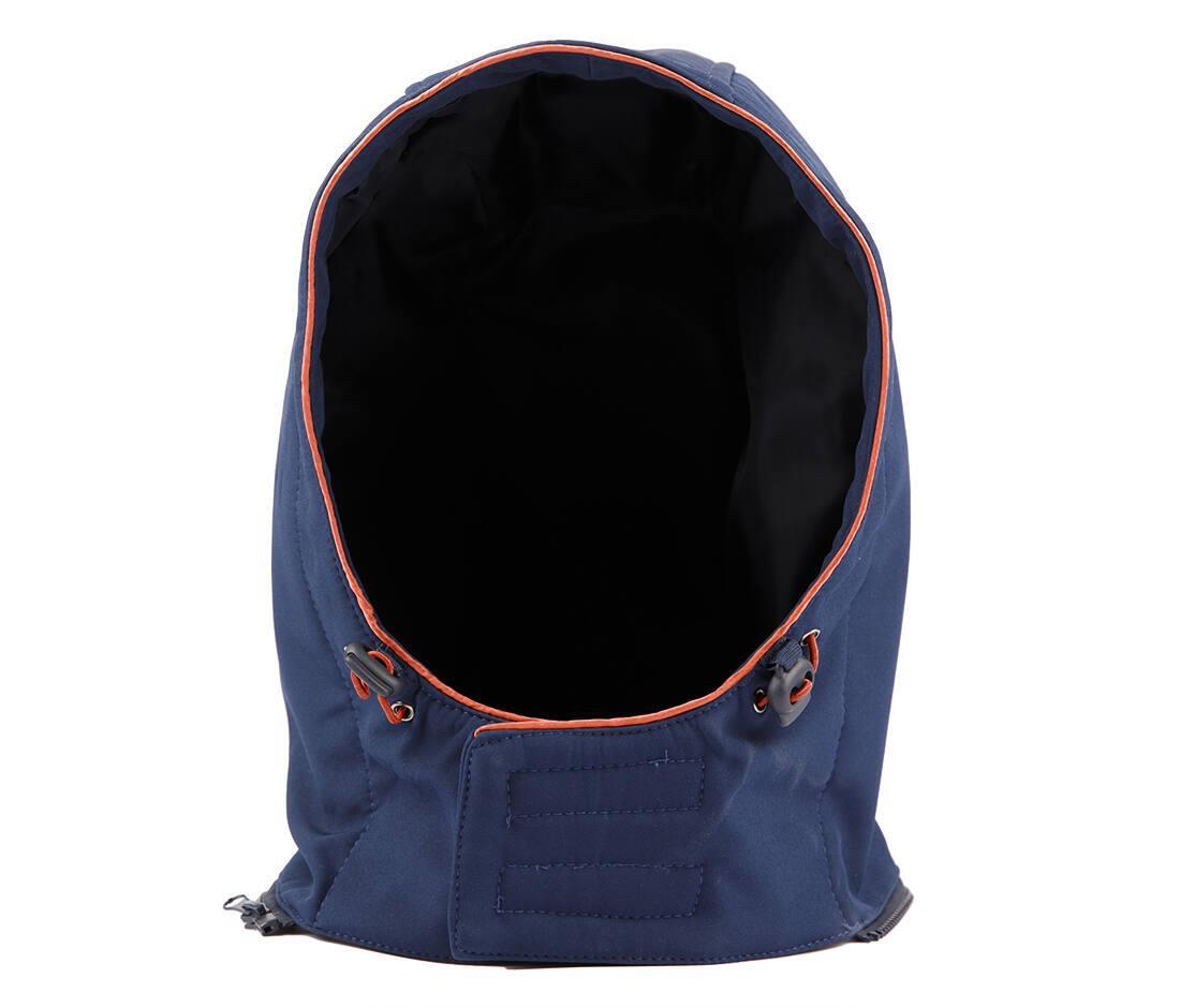 Losse capuchon navy/fluo orange volwassen