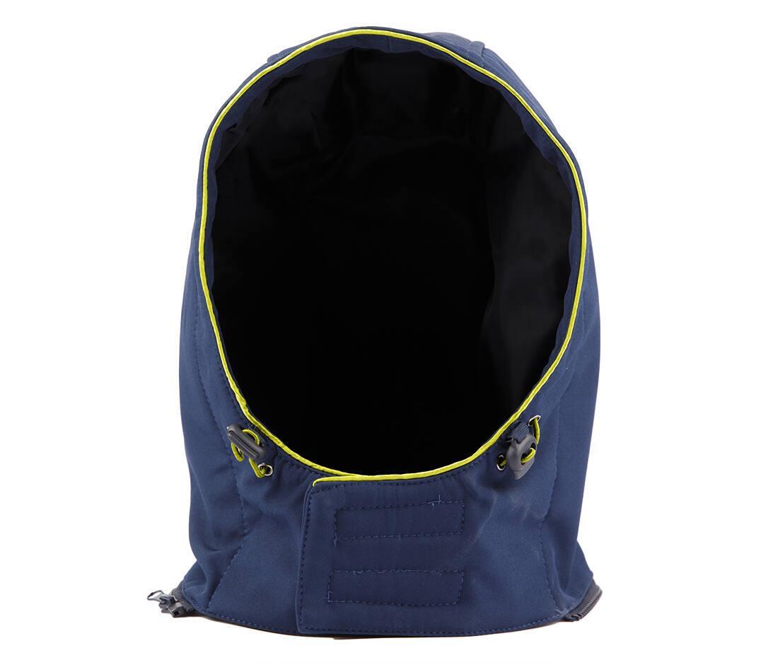 Losse capuchon navy/fluo yellow volwassen