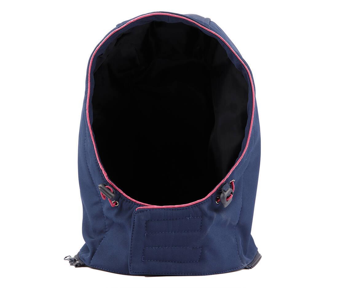 Losse capuchon navy/fuchsia volwassen