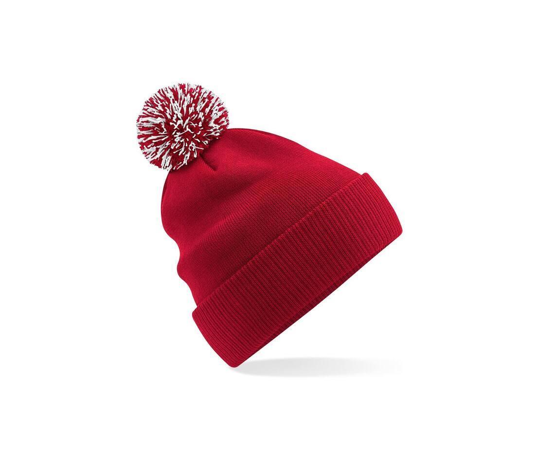 Milieuvriendelijke wintermuts classic red / white volwassen.