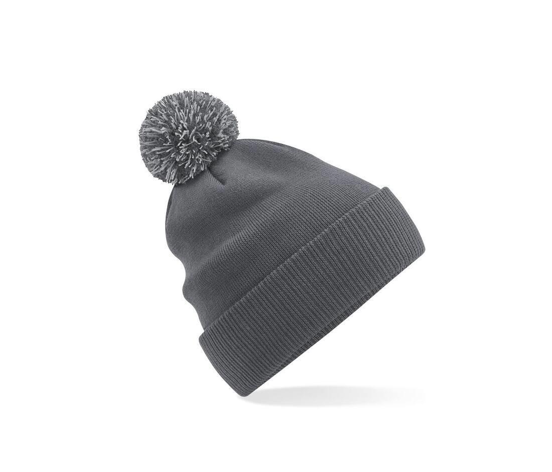 Milieuvriendelijke wintermuts graphite grey / light grey volwassen.