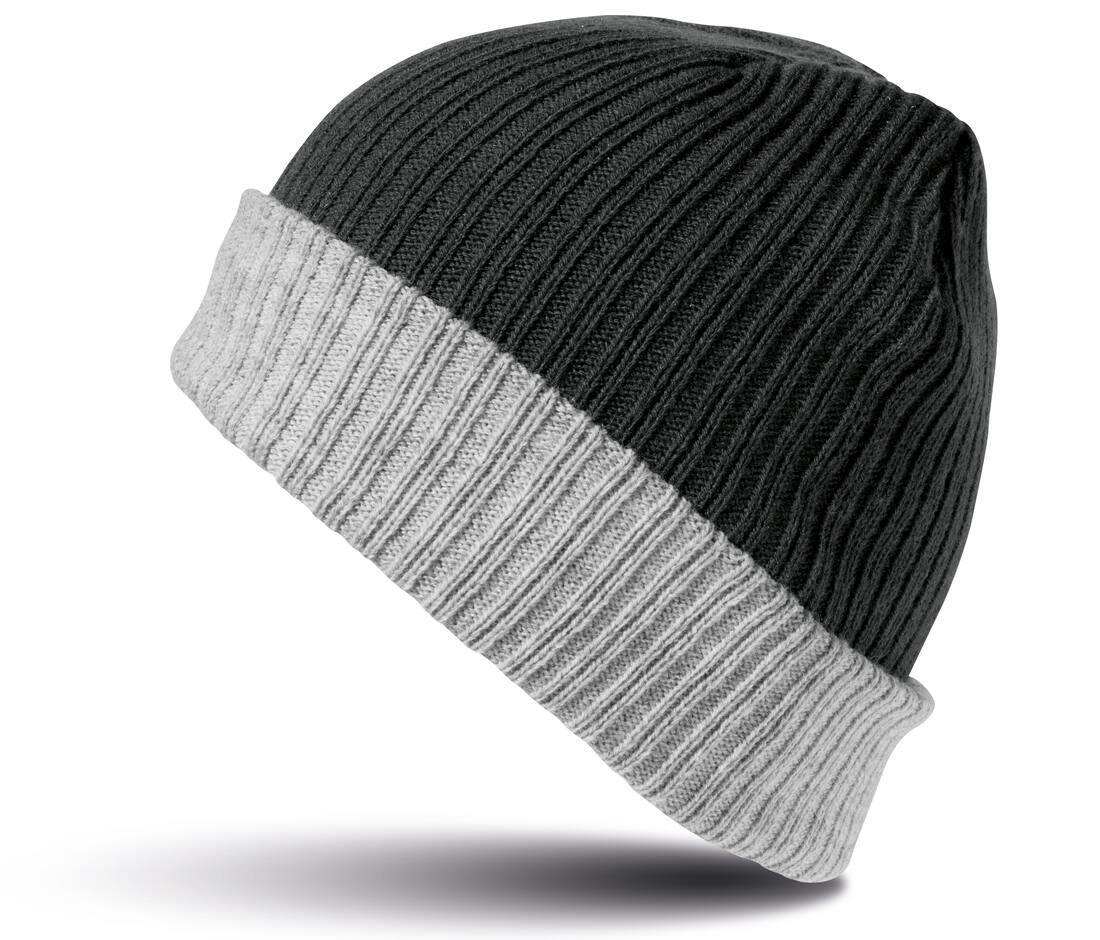 modieuze wintermuts black/grey volwassen