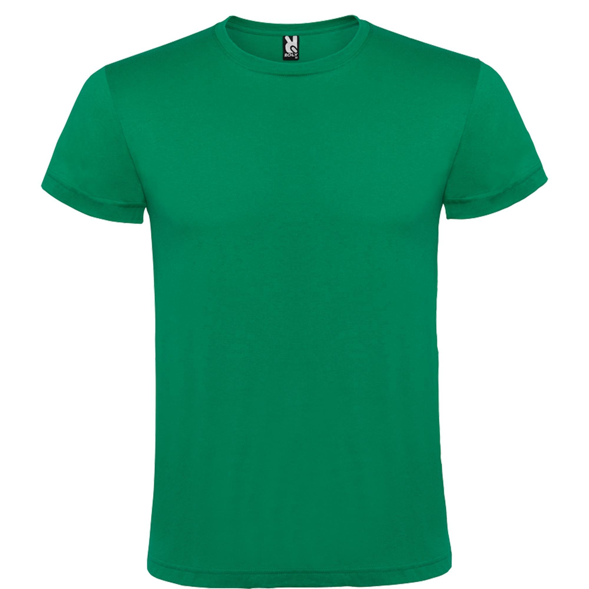 Rondgebreide T-shirt unisex voor volwassen green personalisatie mogelijk