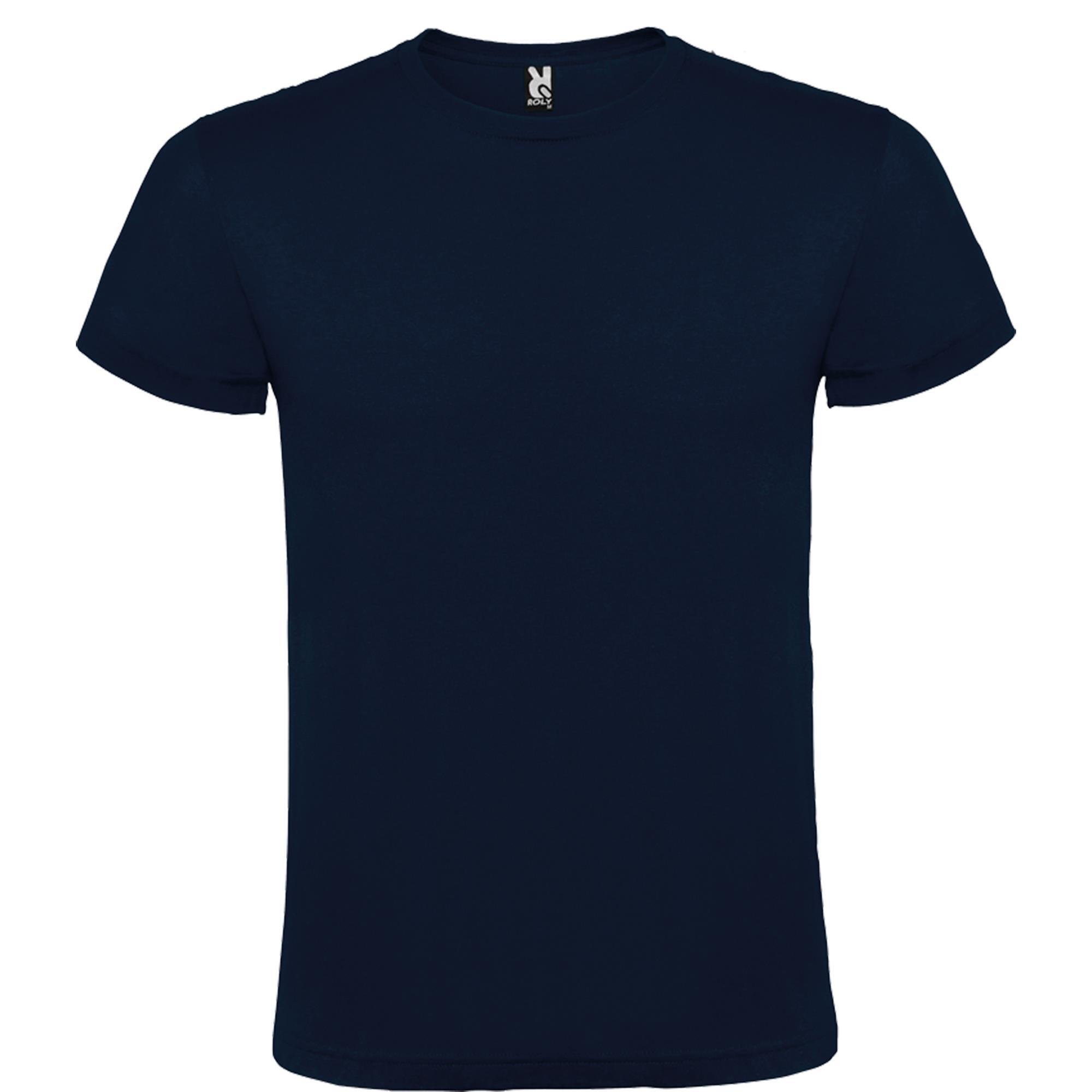 Rondgebreide T-shirt unisex voor volwassen Marine blauw personalisatie mogelijk