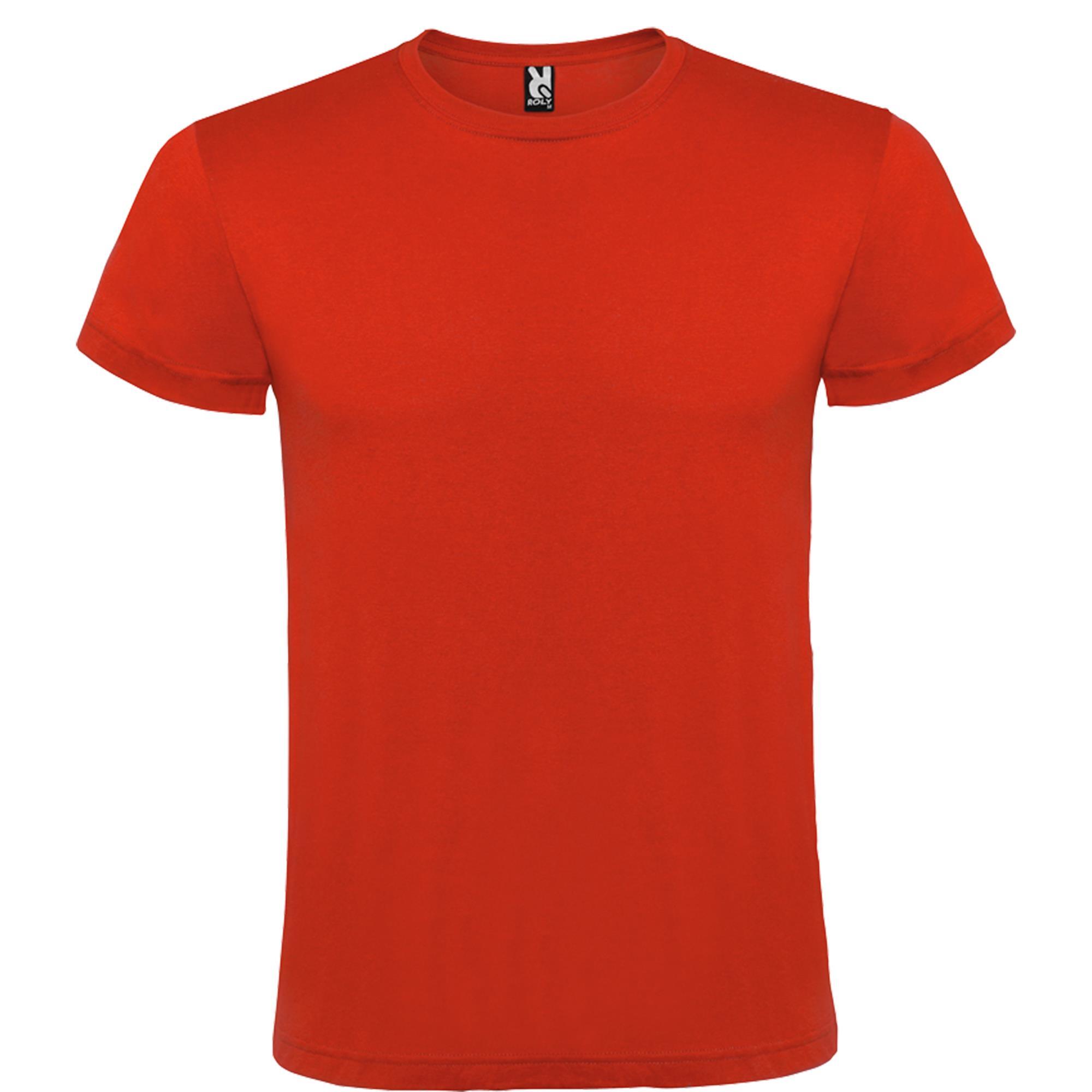 Rondgebreide T-shirt unisex voor volwassen rood personalisatie mogelijk
