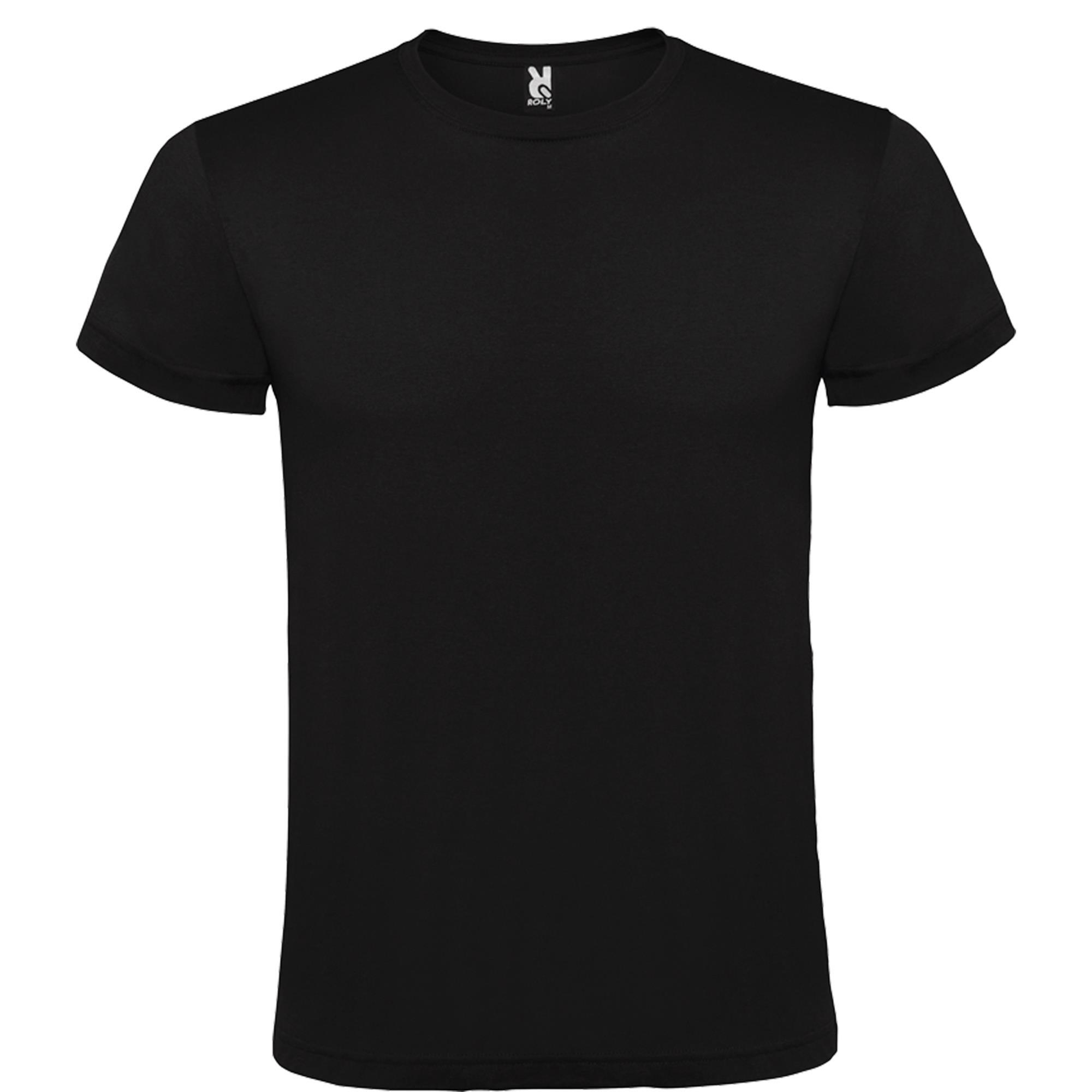 Rondgebreide T-shirt unisex voor volwassen zwart personalisatie mogelijk