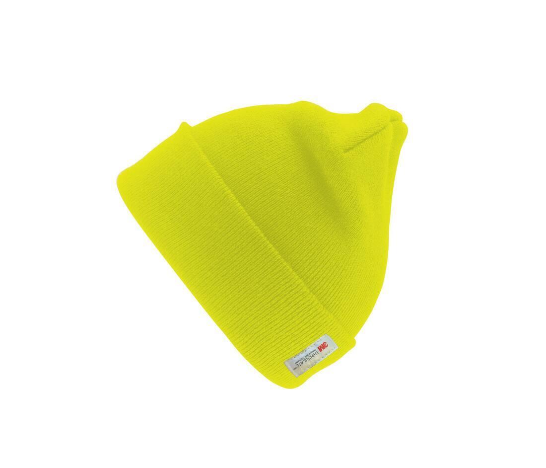 Ski muts volwassen fluo yellow