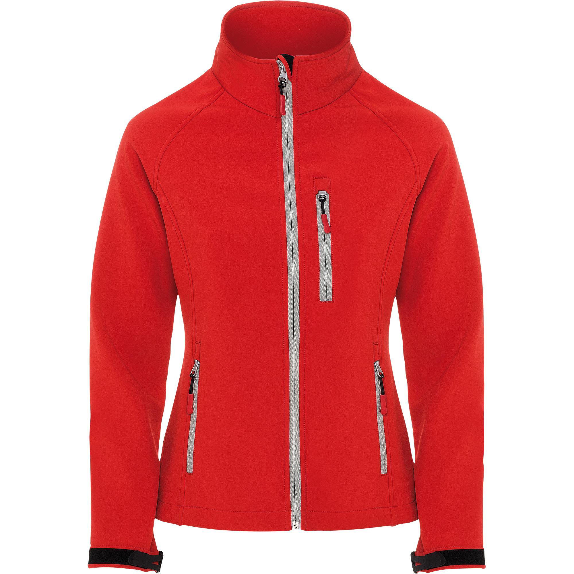 Softshell jas voor dames rood bedrukken personalisatie