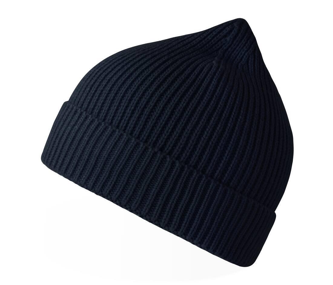 Trendy wintermuts donkerblauw beanie