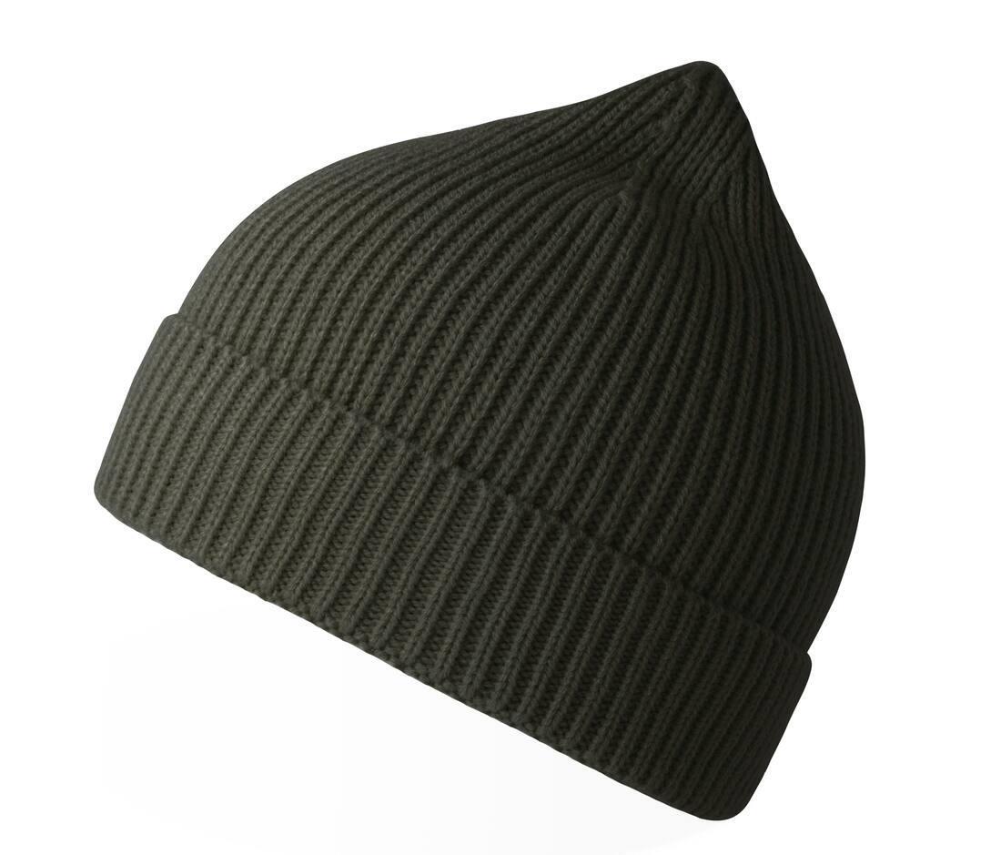 Trendy wintermuts olijf groen beanie