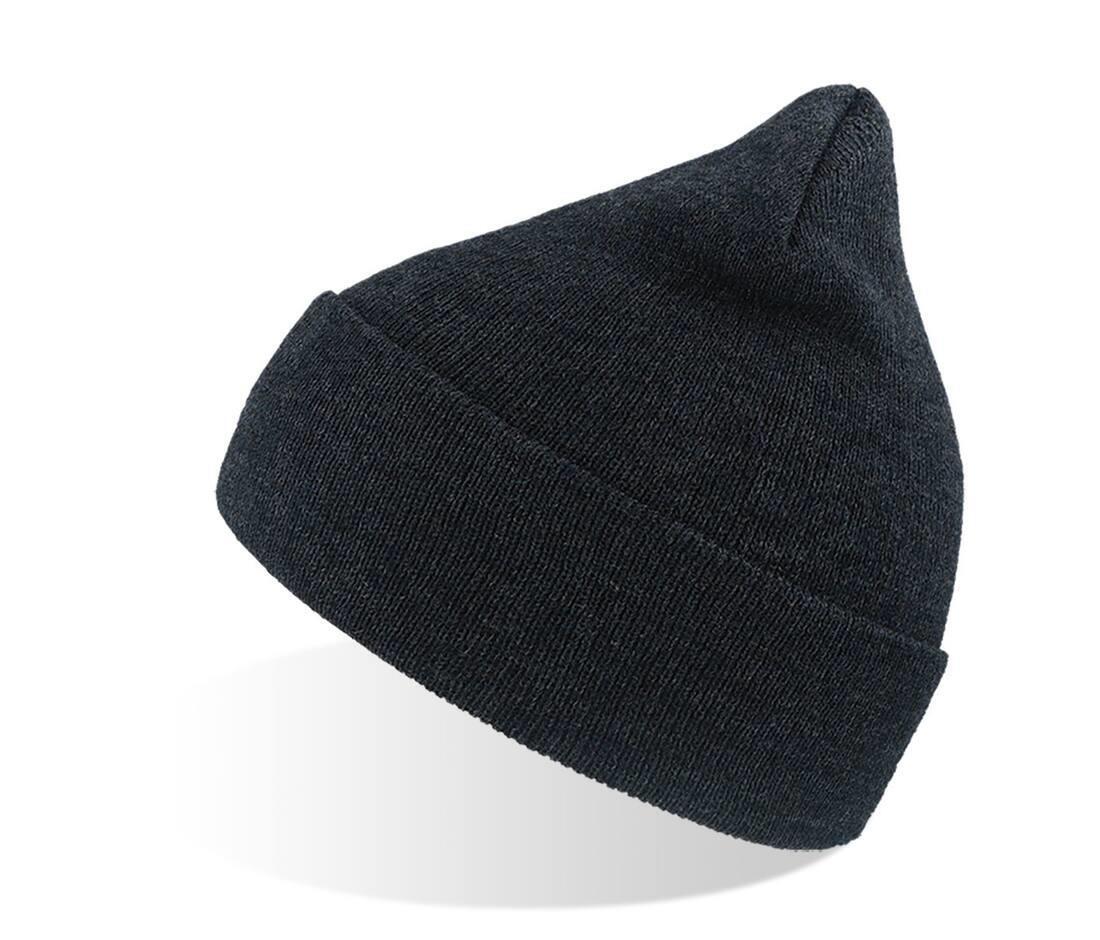 Volwassen Beanie navy melange winter muts stijlvol