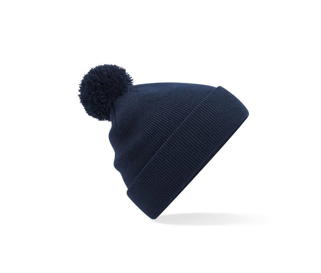 Wintermuts donkerblauw voor Kinderen met pom pom