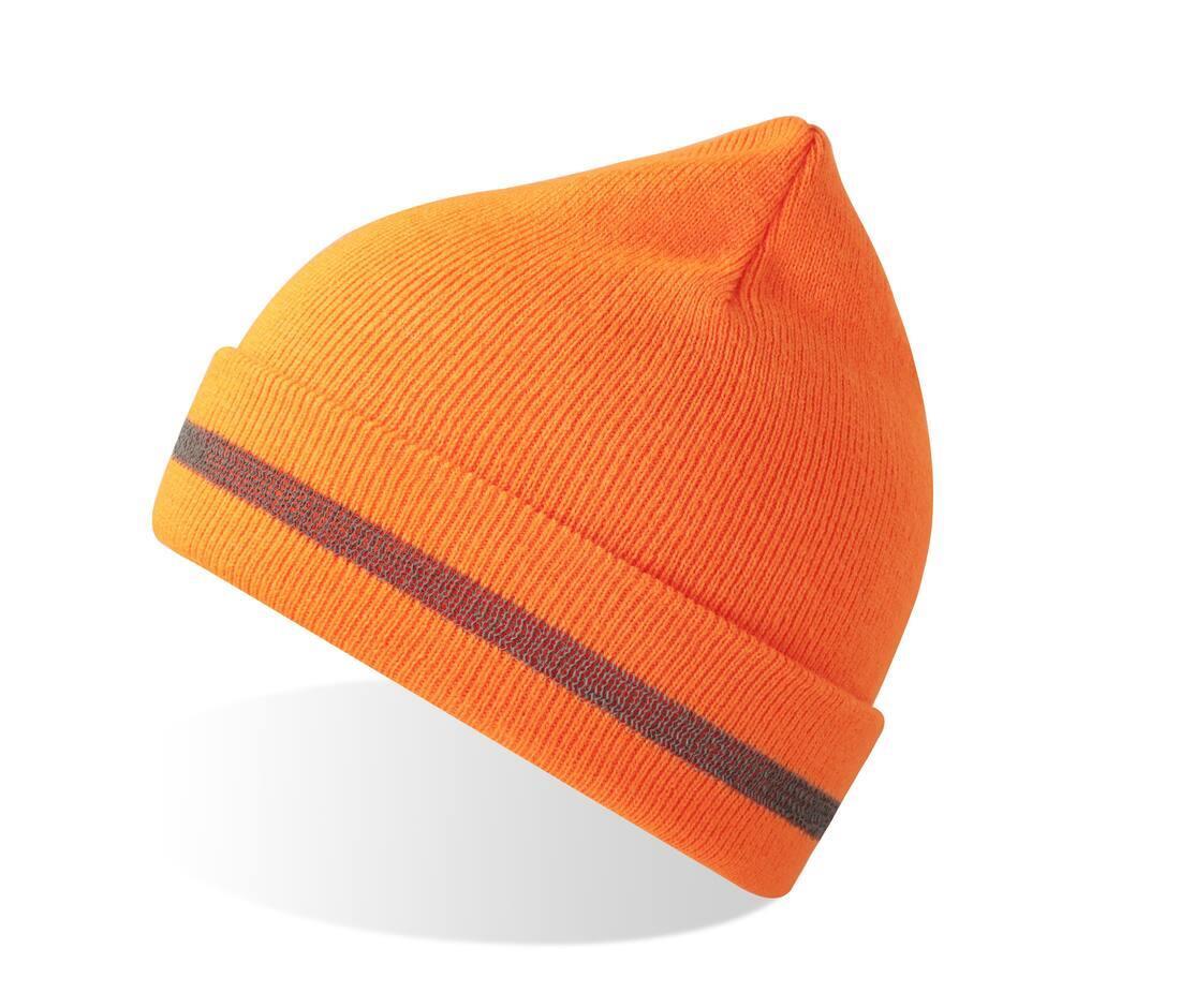 Wintermuts fluo orange met reflecterende band volwassen