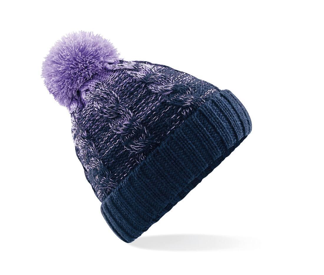 Wintermuts lavender/french navy Volwassen met pom pom