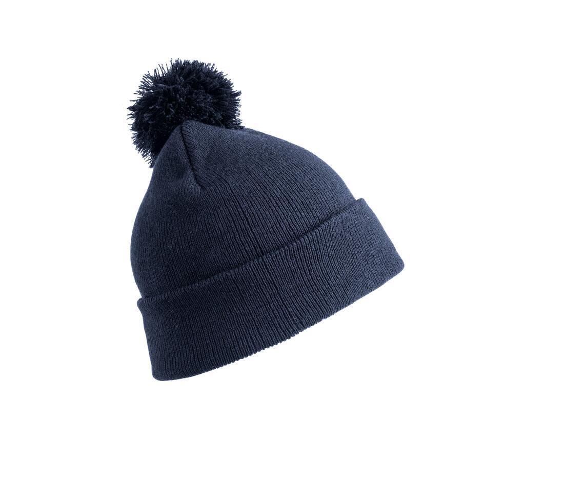 Wintermuts volwassen met Pom pom donkerblauw