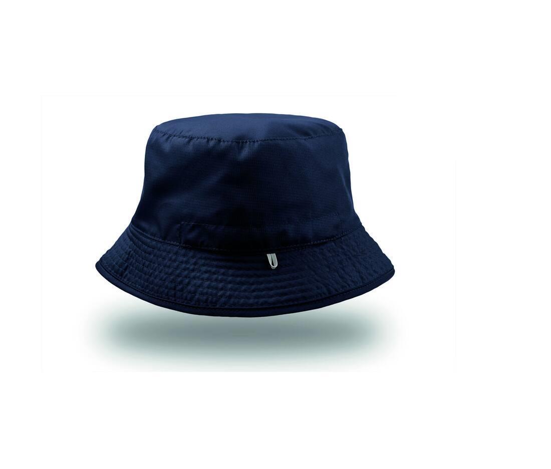 Avontuurlijke bucket-hat hoed navy/grey