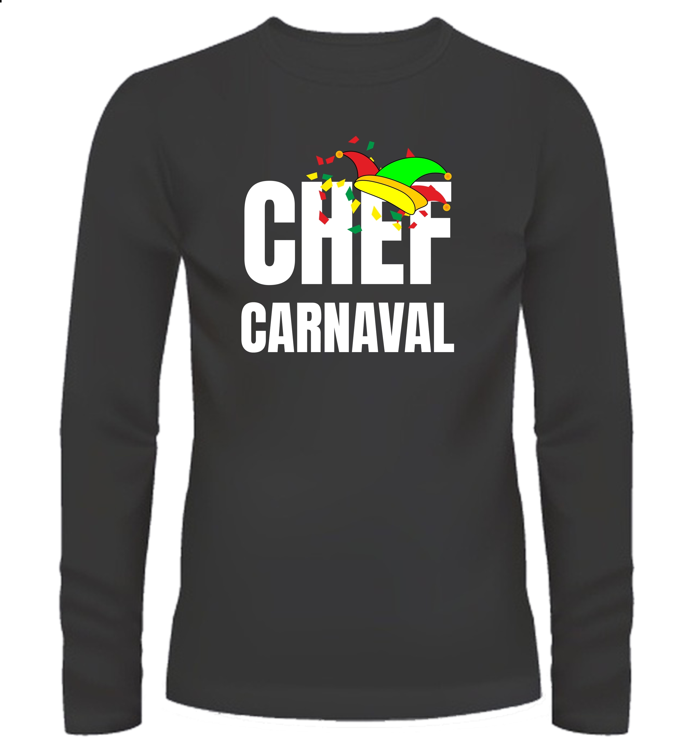 Carnavals T-shirt shirtje voor het Carnaval voor Chef Carnaval lange mouw