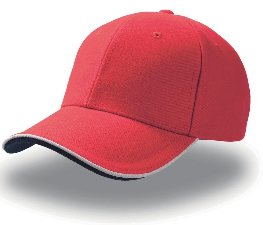 Eigentijds baseball pet red/white volwassen