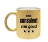foto 1 Gouden glitter mok voor een consulent van goud! 