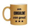 foto 1 Gouden glitter mok voor een consulent van goud!