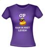 foto 4 Grappig drank T-shirt op eentje kan ik niet leven eendje