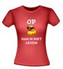 foto 8 Grappig drank T-shirt op eentje kan ik niet leven eendje