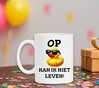 foto 2 Mok op eentje kan ik niet leven. Grappig mok voor koffie liefhebbers 