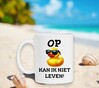 foto 3 Mok op eentje kan ik niet leven. Grappig mok voor koffie liefhebbers 
