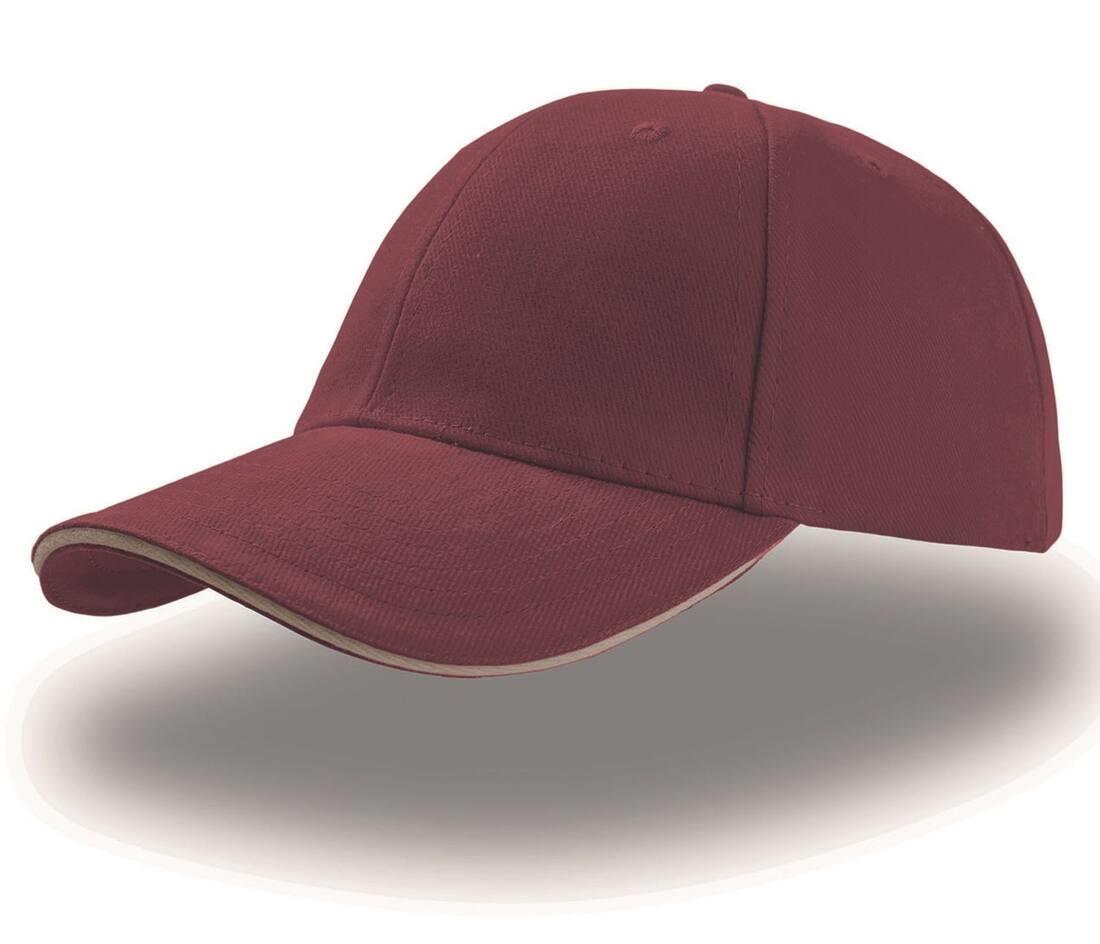 Pet burgundy/natural voor volwassen unisex meerdere kleuren pet