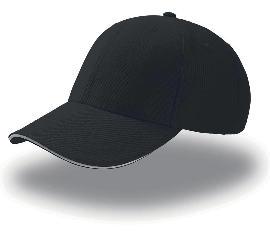 Sport cap sport petje 100 procent katoen black/white