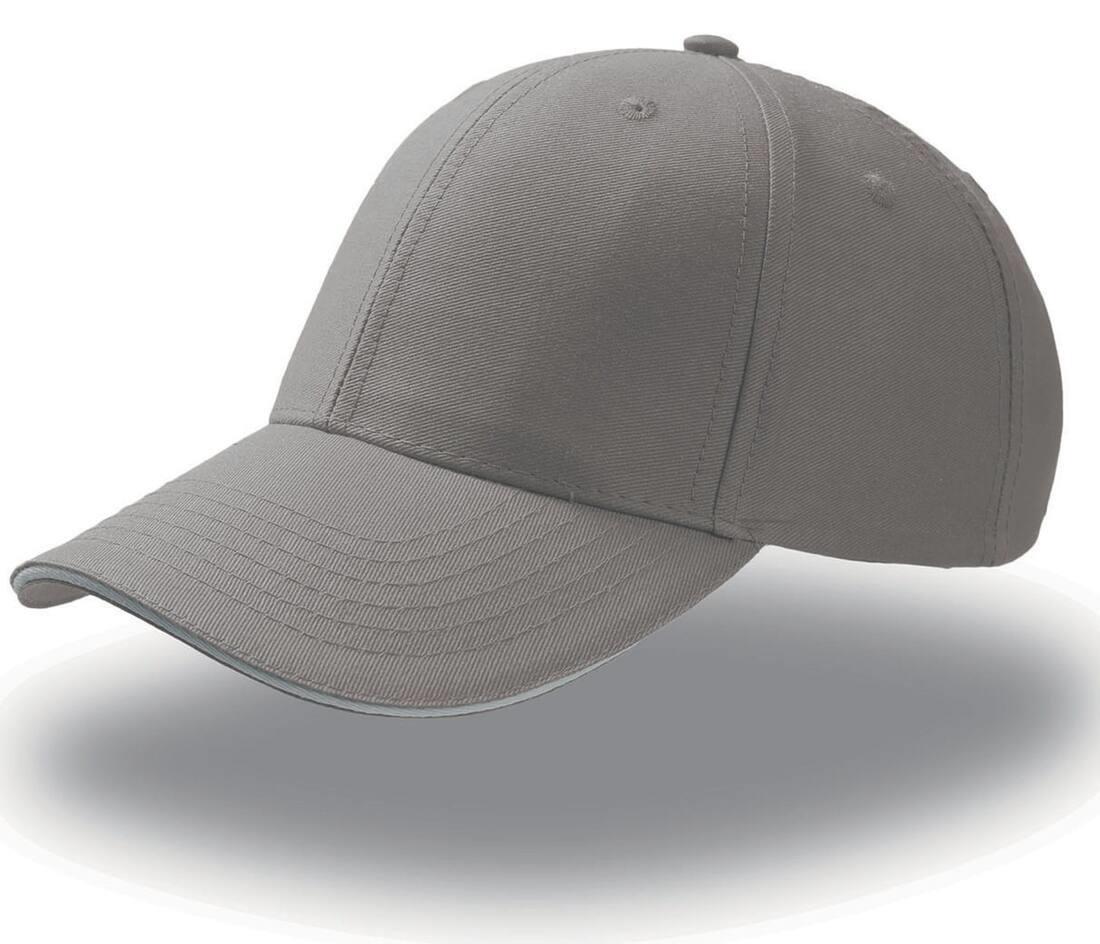 Sport cap sport petje 100 procent katoen light grey/white