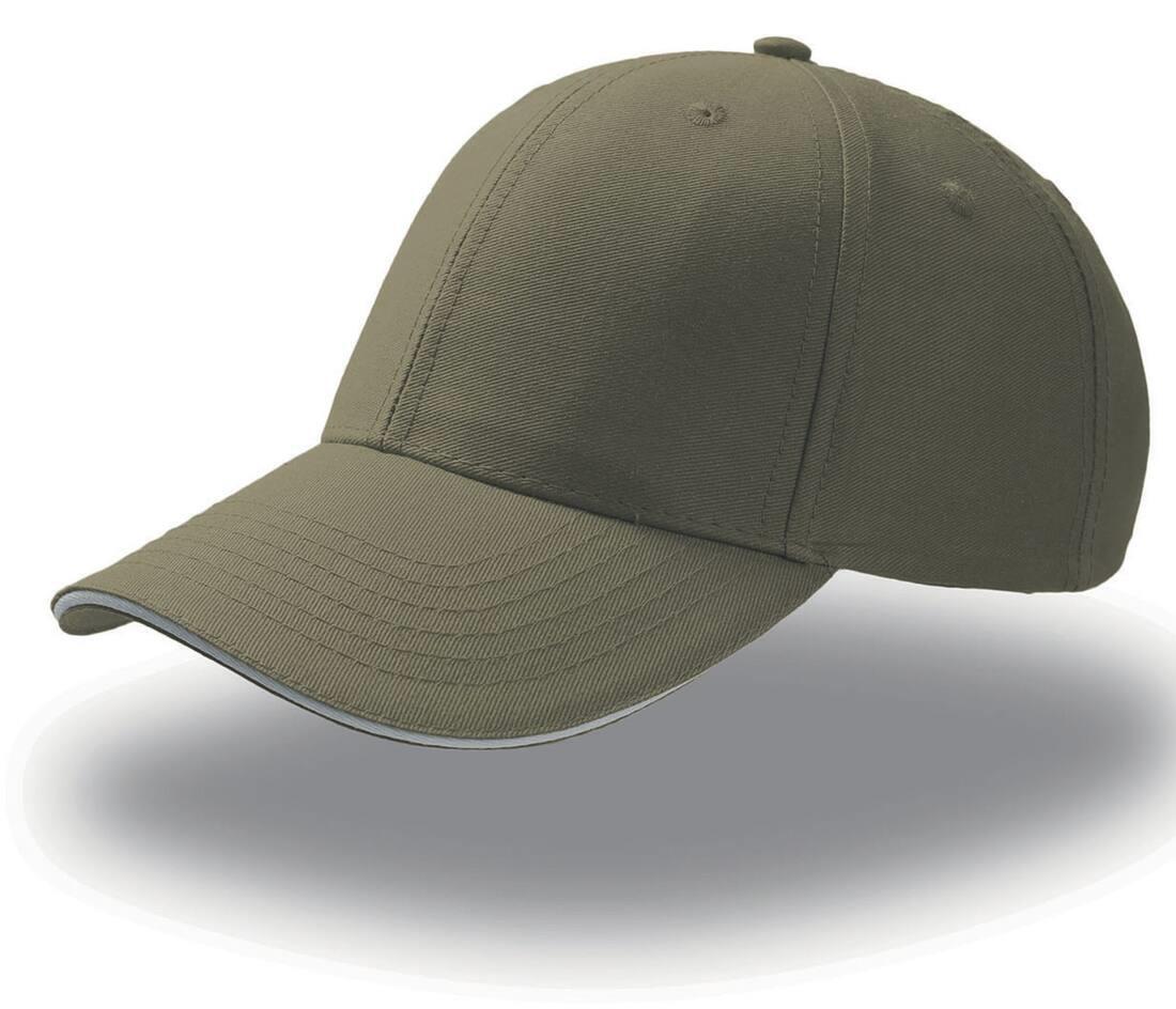 Sport cap sport petje 100 procent katoen olive/white