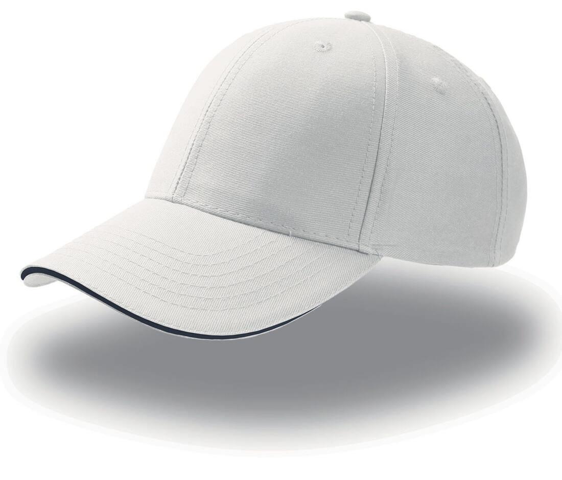 Sport cap sport petje 100 procent katoen white/navy