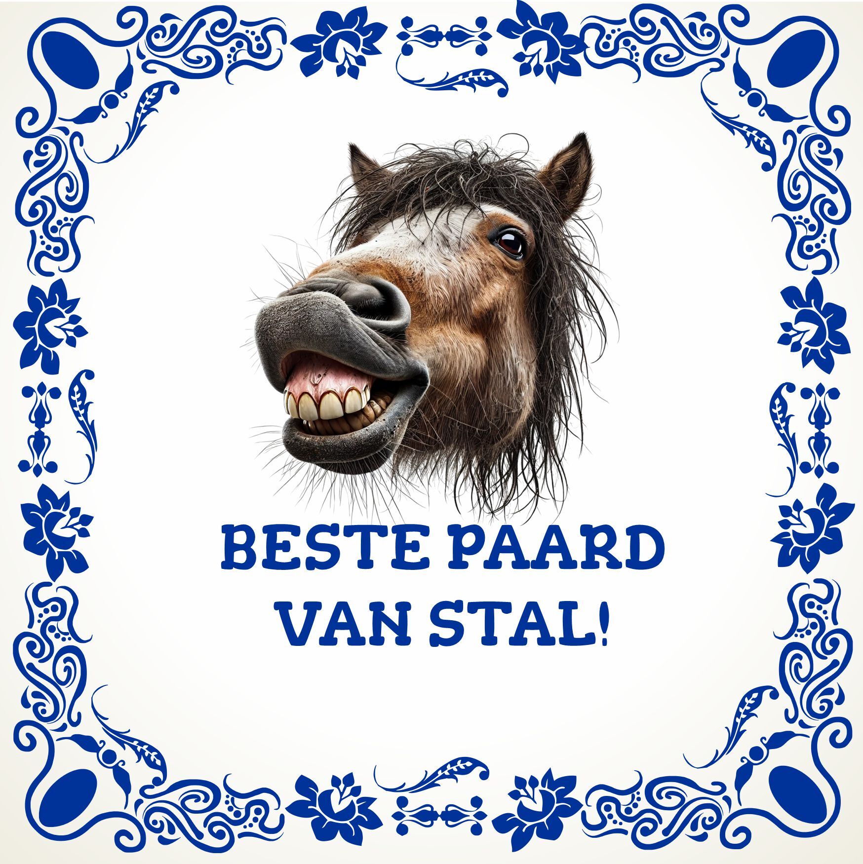 spreukentegel het beste paard van stal tegeltje