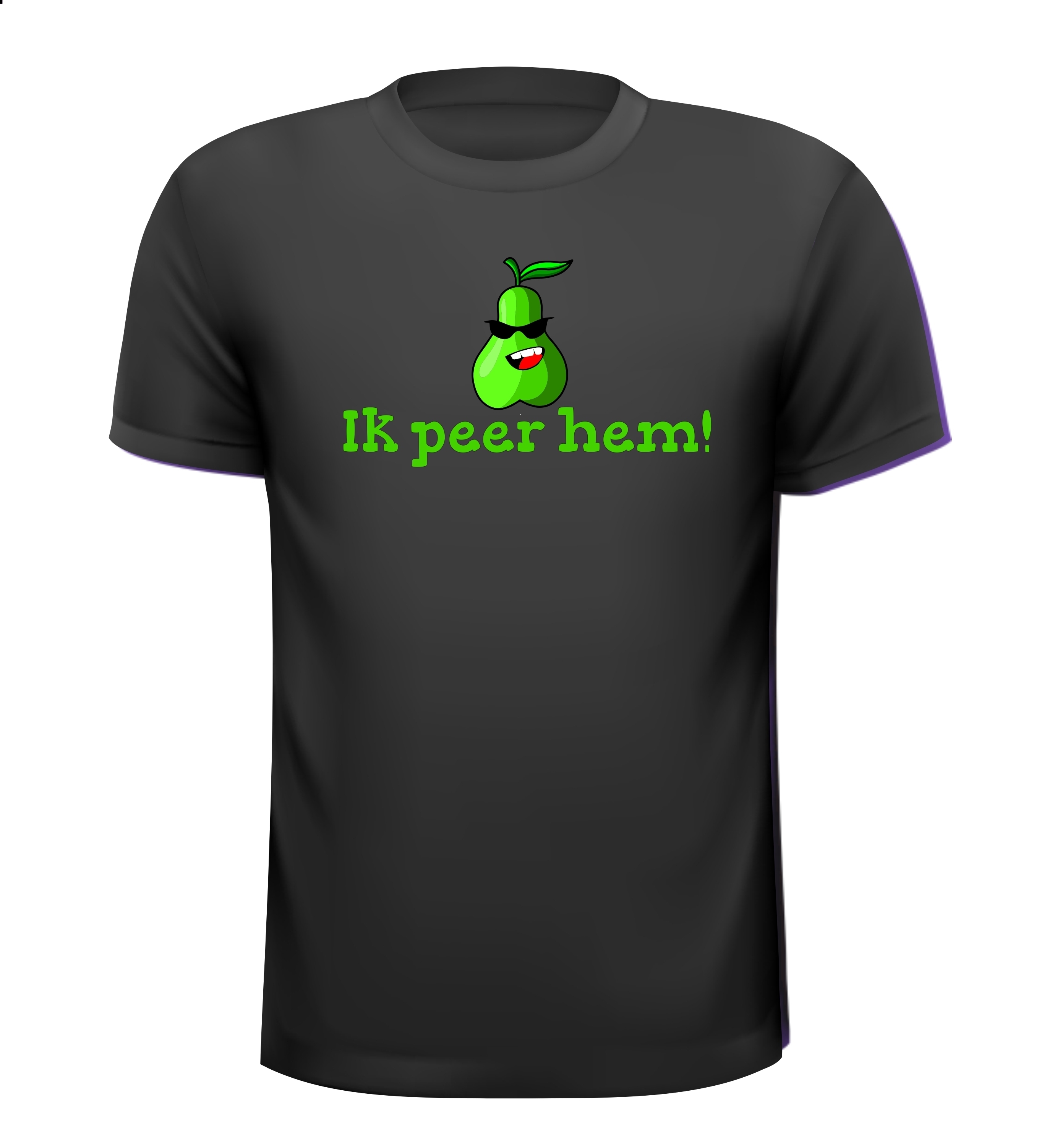 T-shirt coole peren opdruk. Ik peer hem!