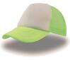 Trucker cap fluoriserend  geel met wit volwassen pet