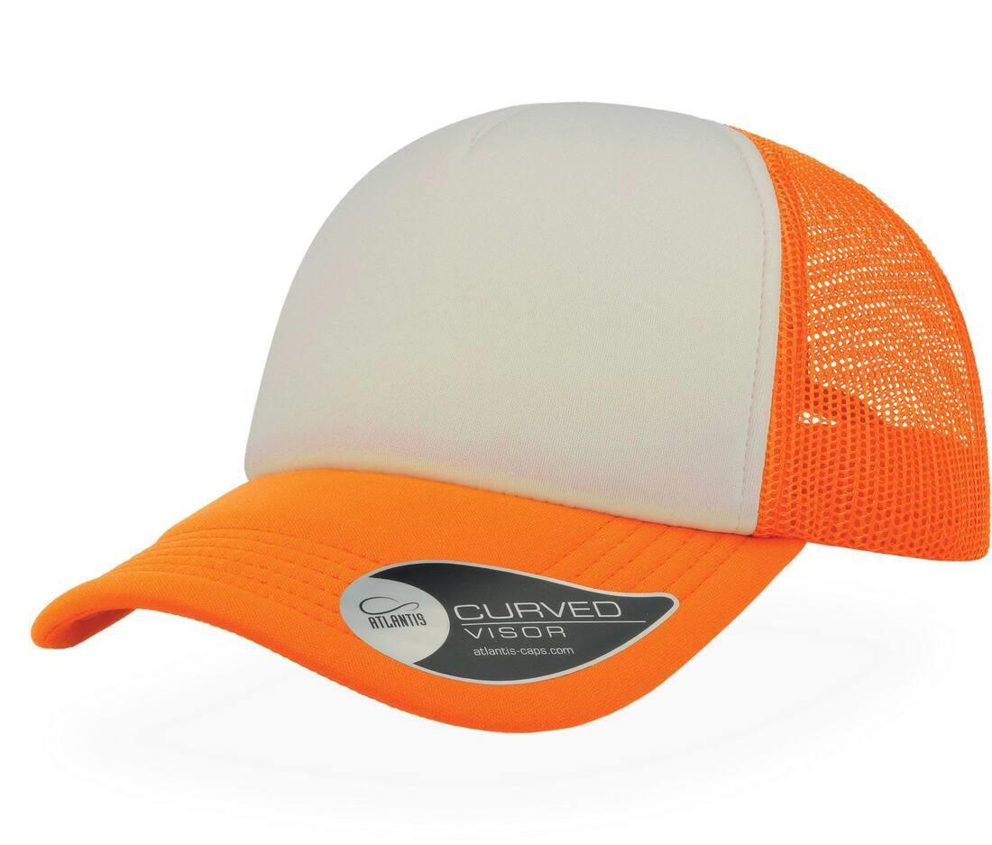 Trucker cap fluoriserend oranje met wit volwassen pet