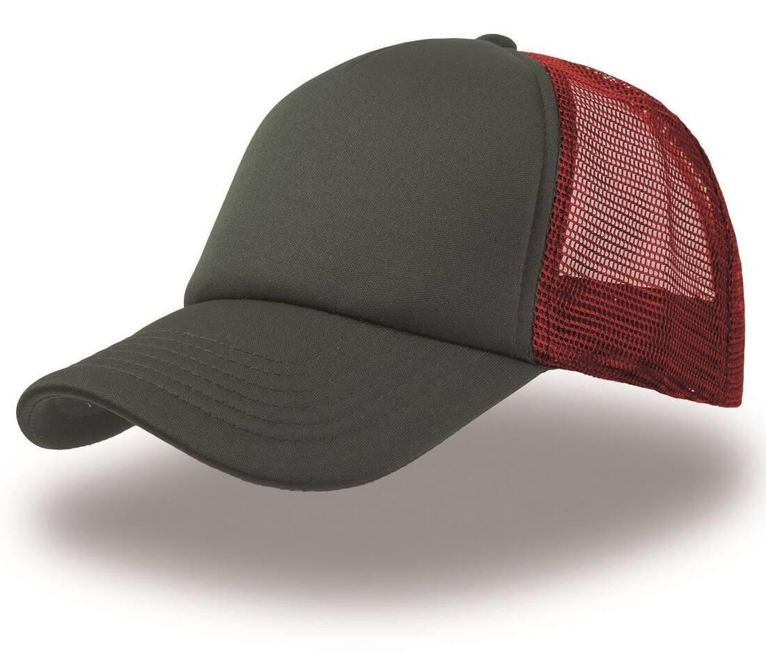 Trucker cap grey/red volwassen pet